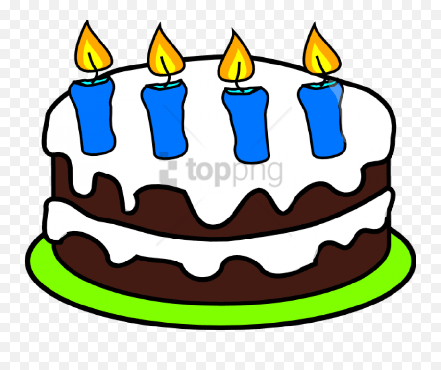 Free Png Dessertcandle - Birthday Cake Clipart 4 Transparent Birthday Cake With 4 Candles Clipart Emoji,Emoji Birthday Cake