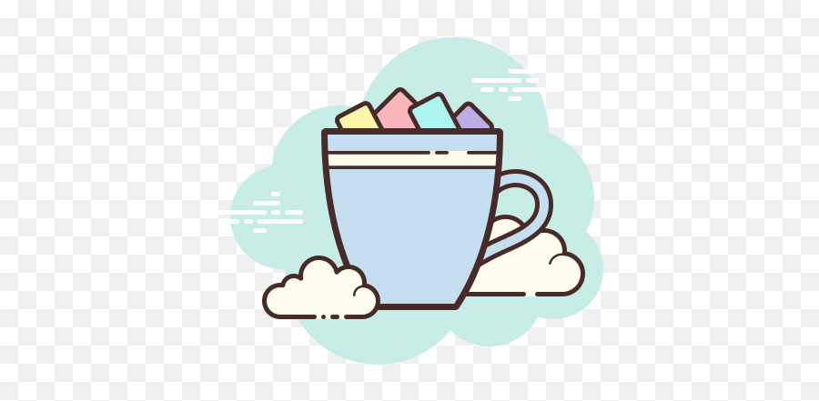 Hot Chocolate With Marshmallows Icon - Messages Icon Cute Emoji,Hot Chocolate Emoji