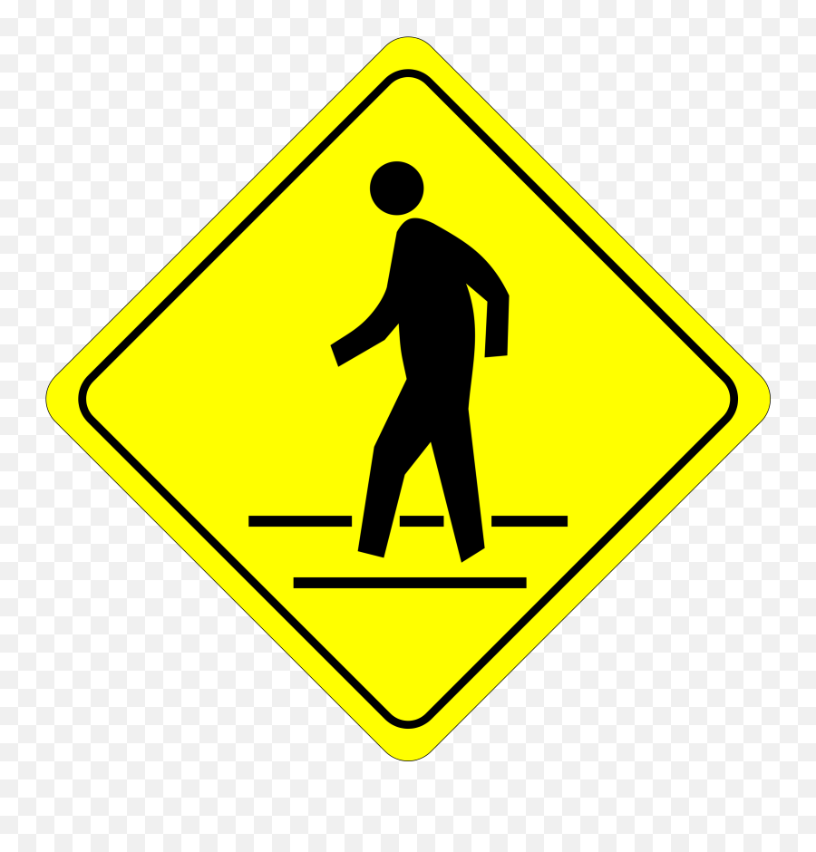 Image Of Caution Clipart Caution Clipart - Pedestrian Crossing Sign Clipart Emoji,Caution Sign Emoji