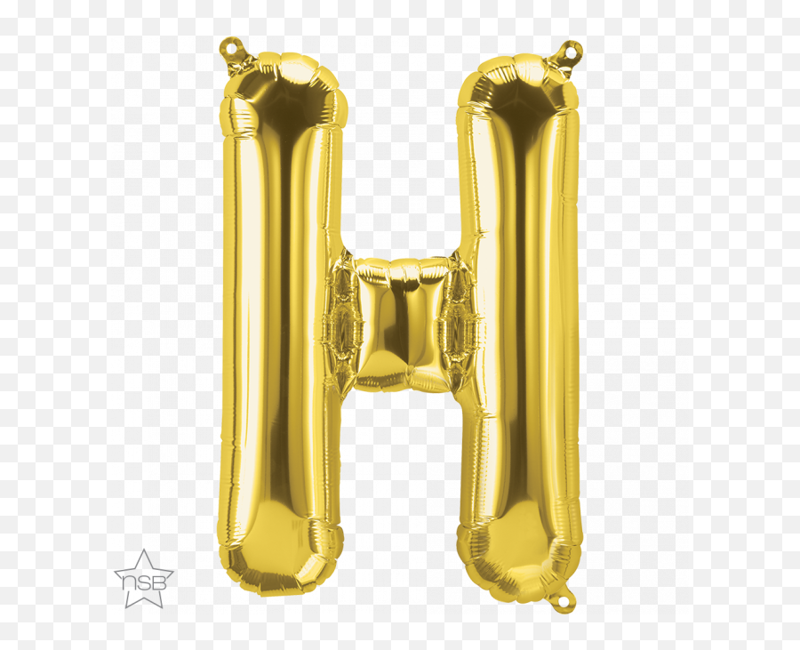 16 Letter - H Gold Shape Qualatex Foil Balloon North Letter H Foil Balloon Emoji,Emoji With Binoculars