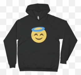 Download Hd Emojione Angel Emoji Unisex - Great Wave Off Kanagawa Hoodie,Emoji Pullover