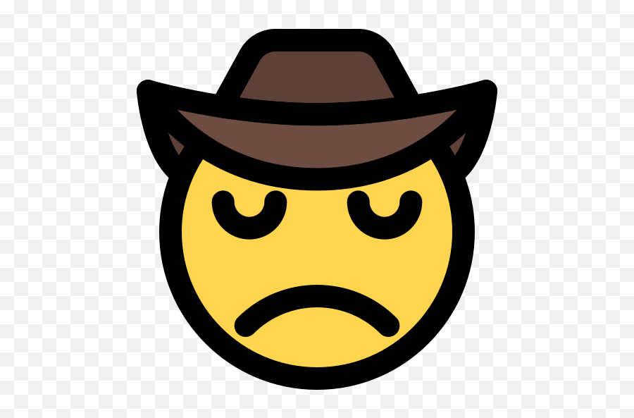 Sad - Happy Emoji,Sad Cowboy Emoji