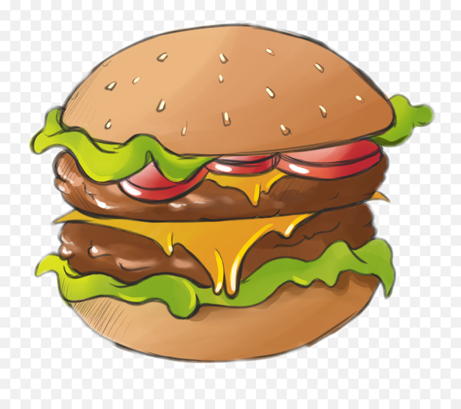 Fast Food Clipart - Hamburger Png Download Full Size Hamburger Bun Emoji,Apple Bagel Emoji