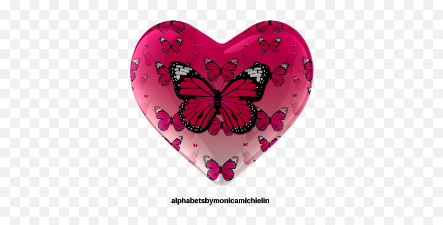 Alphabets By Mônica Michielin Alfabeto Borboleta Rosa Pink - Letter S Butterfly Blue Emoji,Butterfly Emoji Iphone