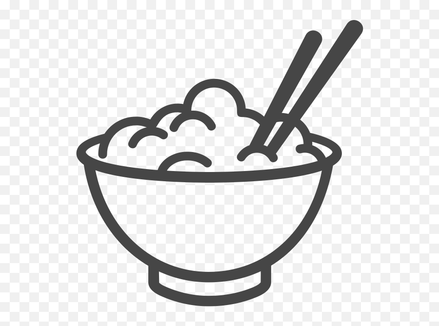 Bowl Of Rice Icon Clipart - Bowl Of Rice Clipart Black And White Emoji,Rice Bowl Emoji