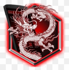 White Red Dragon Fire Theme - Emoji