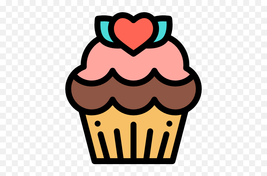 Cupcake Icon At Getdrawings - Cupcake Icon Png With Color Emoji,Emoji Cupcakes