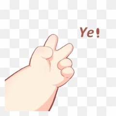 Cute Ye Finger Png Emoji