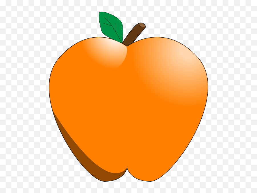 Peach Clipart Orange Apple Peach - Orange Apple Clipart Emoji,Peach Emoji Vector