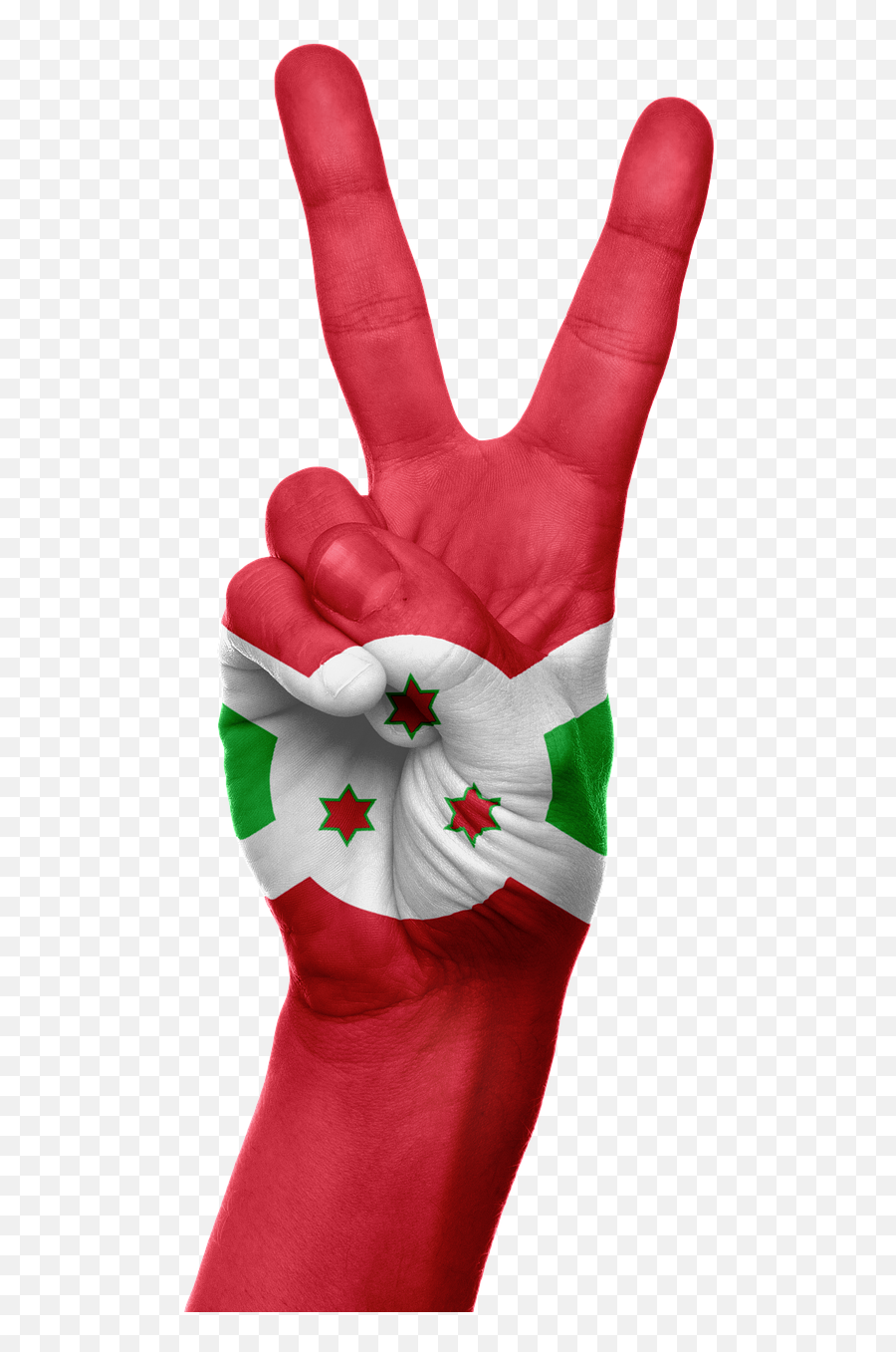 Burundi Flag Hand National Fingers - Burundi Flag Hand National Png Emoji,Two Fingers Emoji