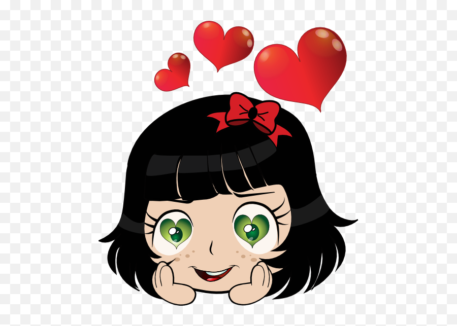 Smiley Cliparts Download Free Clip Art - Cartoon Girl In Love Emoji,Girls Emoticon