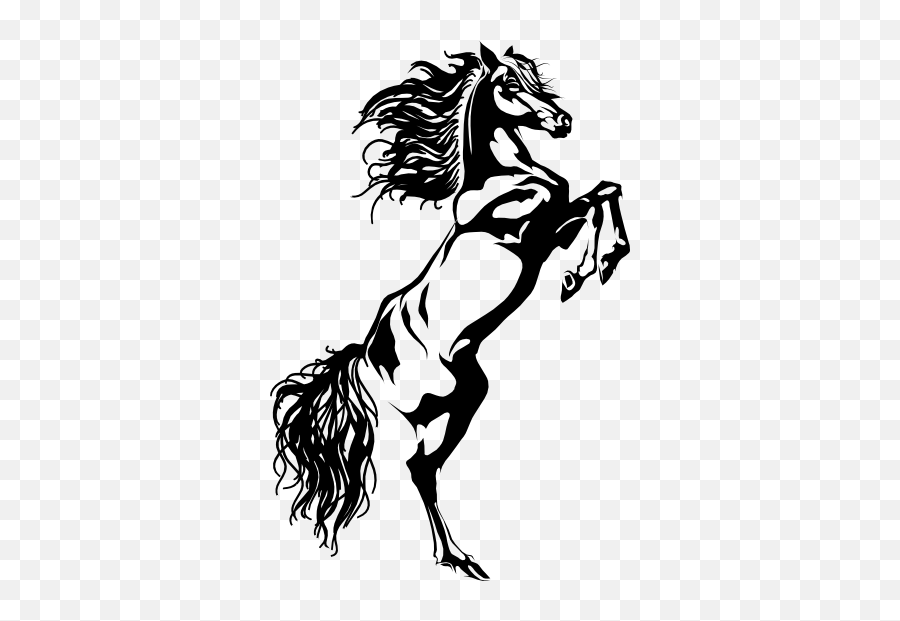 Detailed Horse Standing On Back Legs - Water And Fire Horse Emoji,Flag Horse Lady Music Emoji