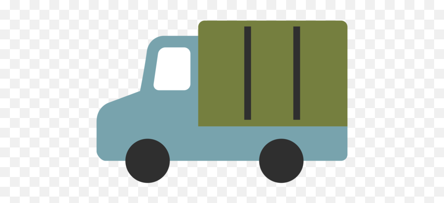 Delivery Truck Emoji - Transparent Moving Van Emoji,Truck Emoji