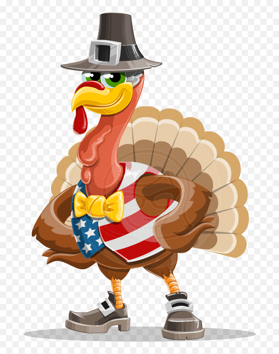 Cartoon Characters - American Turkey Cartoon Emoji,Turkey Emoticons