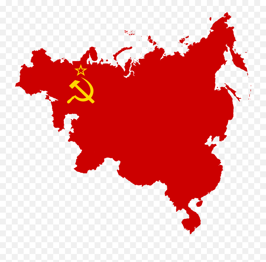 Flag Map Of Communist Influence In - Soviet Union Emoji,European Union Flag Emoji