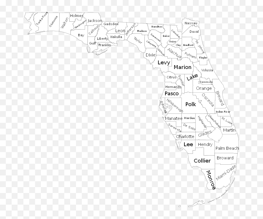 Florida Counties With Names - Map Emoji,All Emojis Names