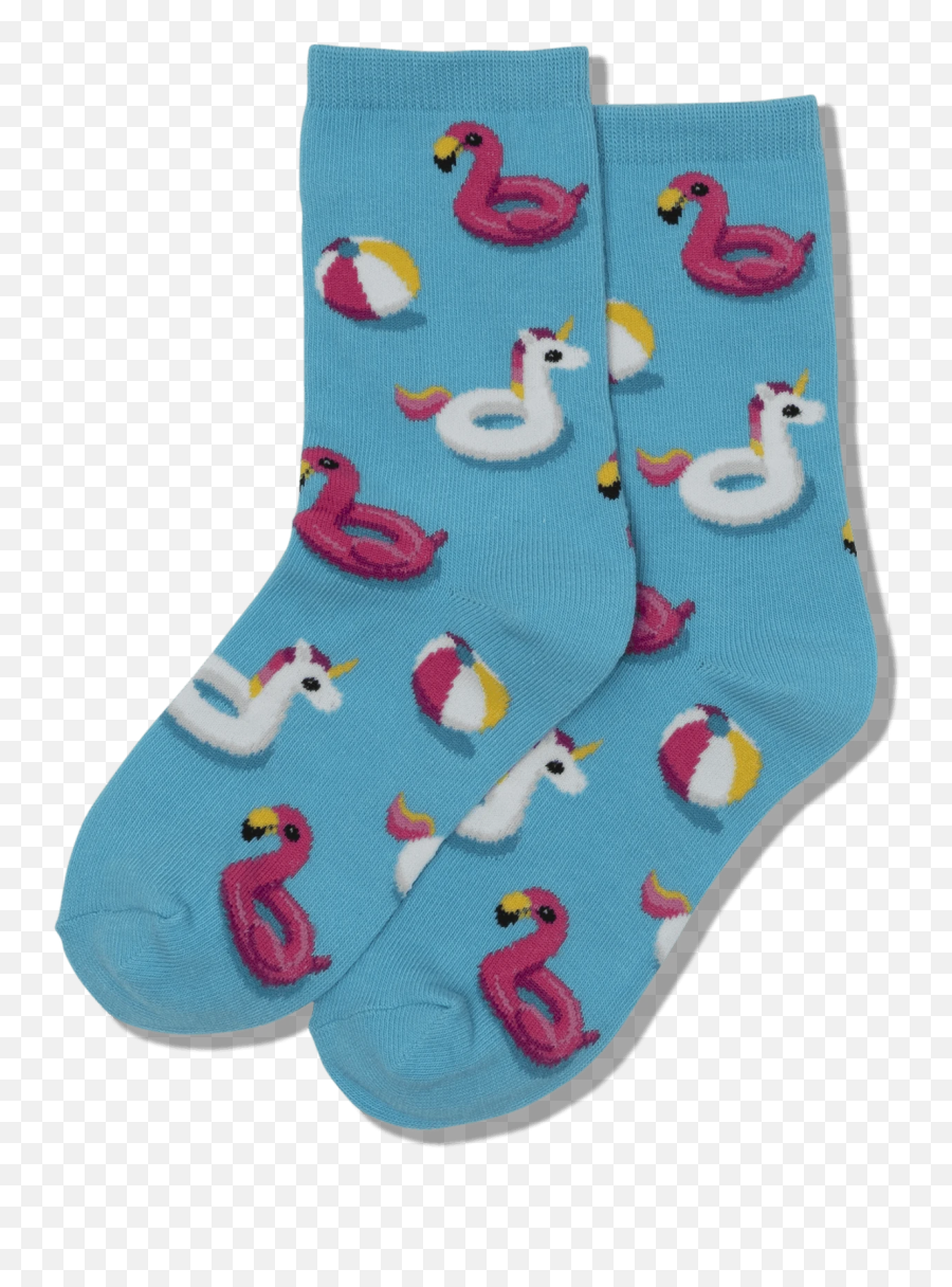 Kidu0027s Pool Floats Crew Socks - Aqua Sm Sock Emoji,Emoji Pool