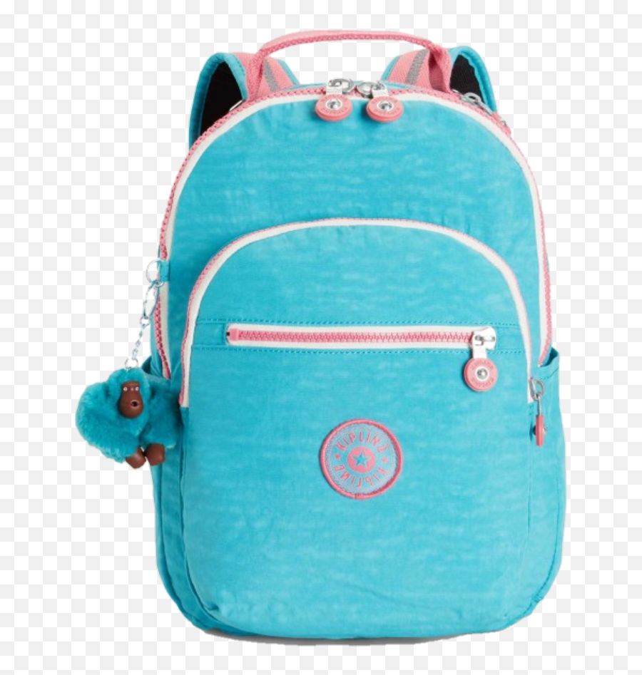 Pink Blue Schoolbag School Bag - Mochilas Kipling Gris Verde Agua Emoji,Emoji School Bag