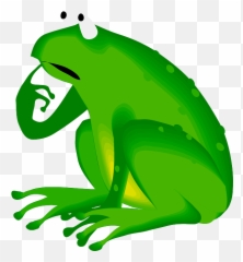 Frog Clipart Cold Frog Cold - Thinking Frog Emoji,Forgetful Emoji