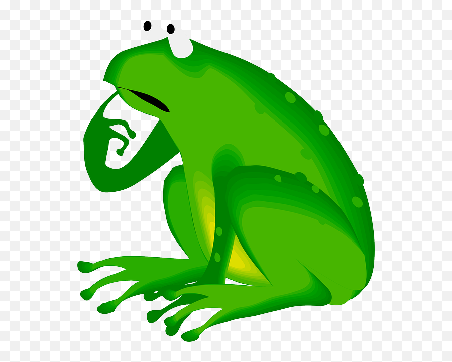 Frog Clipart Cold Frog Cold - Thinking Frog Emoji,Forgetful Emoji