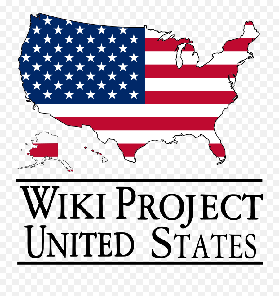 Wikiproject United States Logo - United States Map Red Blue And White Emoji,Hawaii Flag Emoji