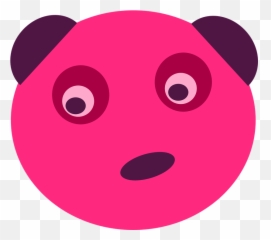 Free Panda Bear Illustrations - Face Pink Emoji