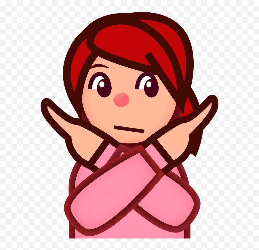 Download Woman Gesturing No Emoji Clipart - Not Good Emoji Emoji,Emoji Man Heart Woman