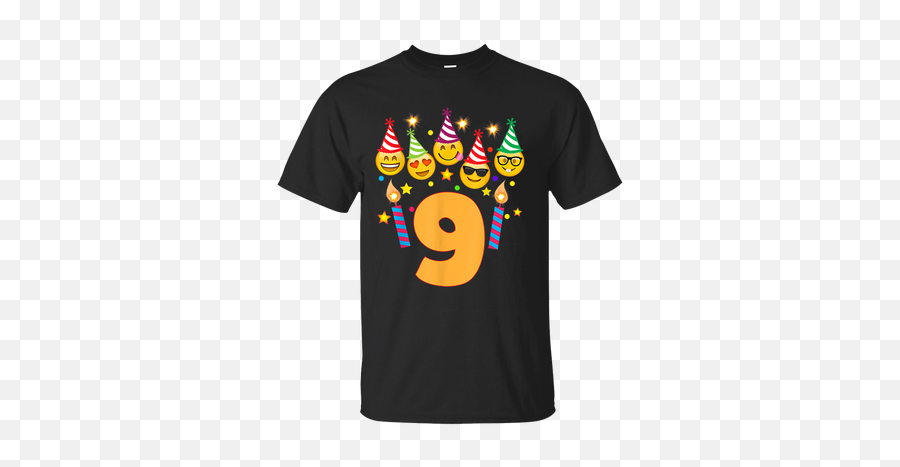 Emoji Birthday Shirt For 9 Nine Year Old Girl Boy Toddler - Middle Finger Hand Of The King,Boy And Skull Emoji