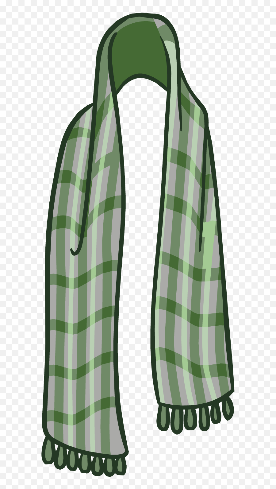 Green Plaid Scarf - Bufanta Club Penguin Clipart Full Size Green Scarf Club Penguin Emoji,Scarf Emoji