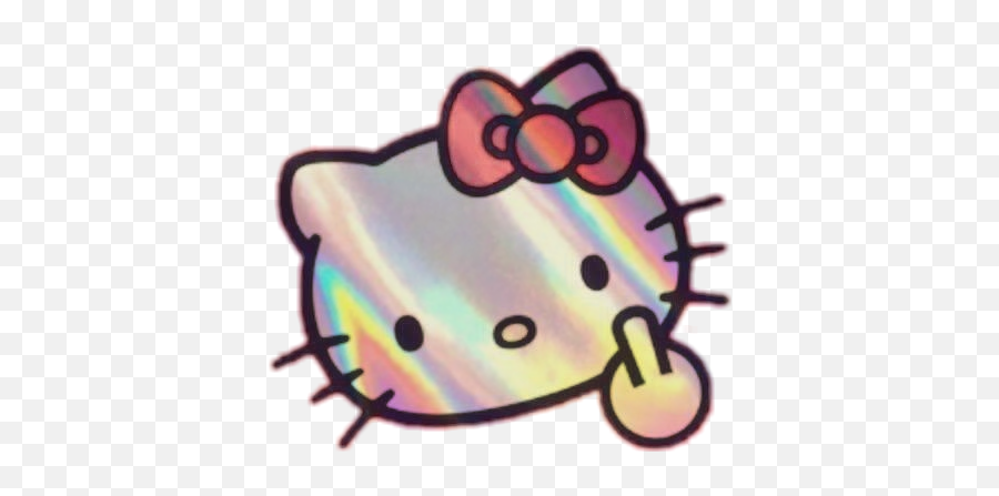Ftehandsigns Eff Fuckyou Sticker By Mollidearest - Hello Kitty Flipping Off Pink Emoji,Flip Off Emoji Text