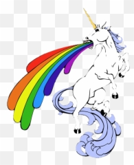 Unicorn - Puking Rainbow Emoji