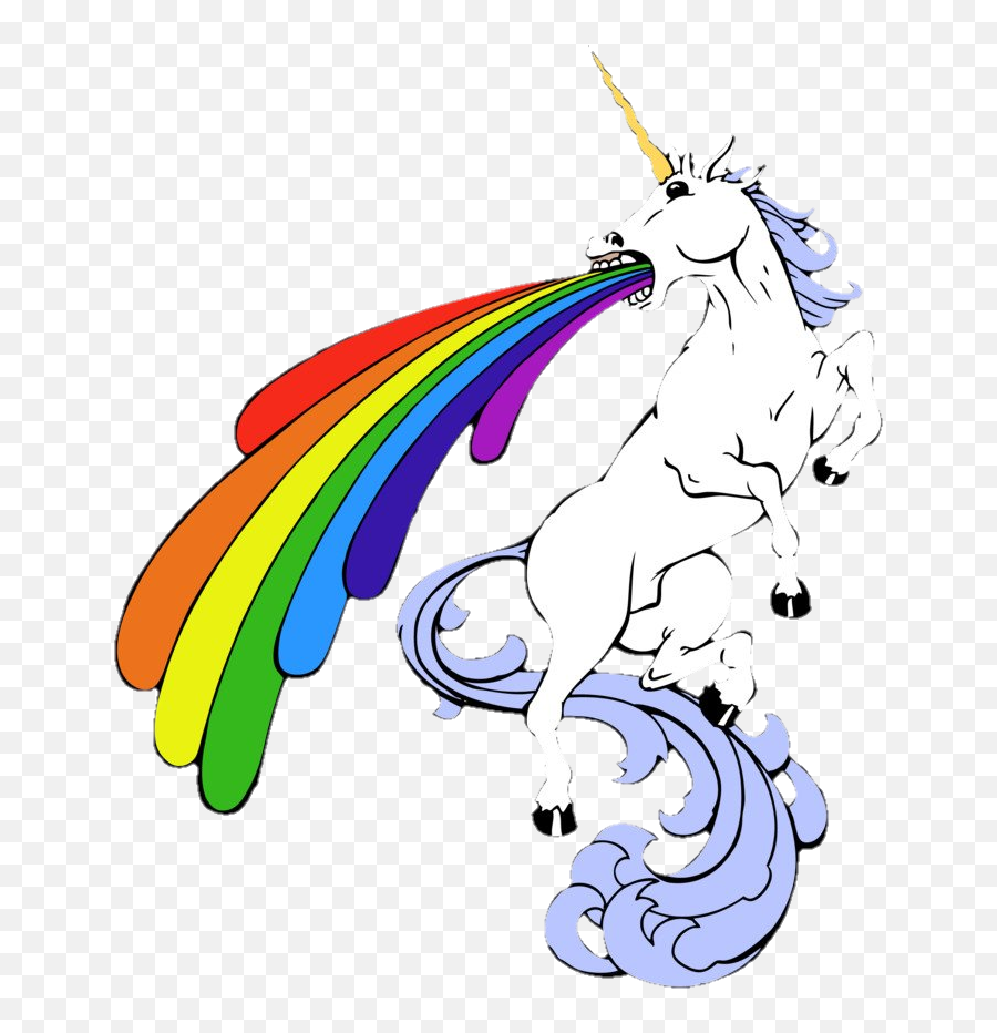 Unicorn - Unicorn Puking Rainbow Emoji,Barfing Rainbow Emoji
