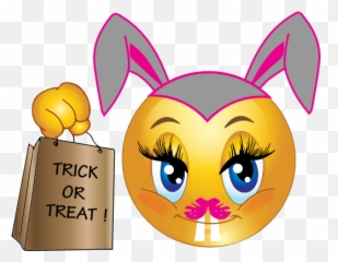 Rabbit Smiley Emoticon Clipart - Emoji Great Day,Rabbit Emoticon