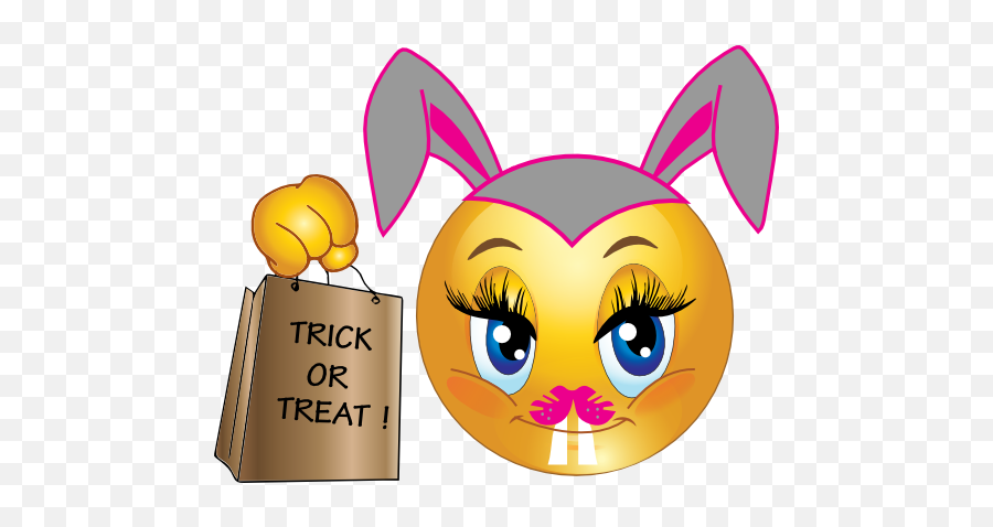 Rabbit Smiley Emoticon Clipart - Emoji Great Day,Rabbit Emoticon