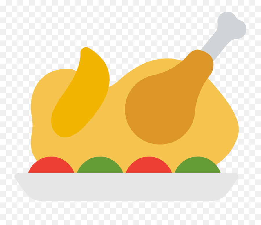 Turkey Dinner Vector Clipart Image - Turkey Png Vector Emoji,Turkey Leg Emoji