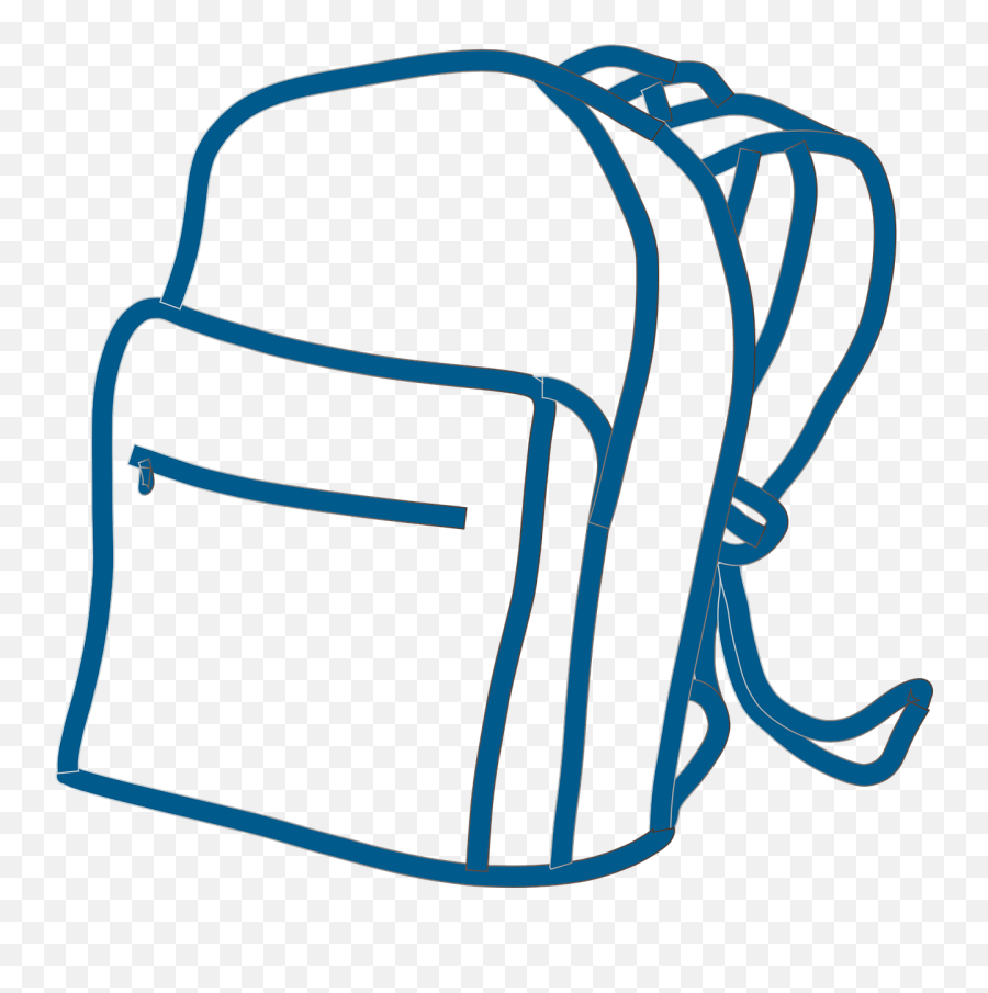 Backpack Rucksack Student School Blue - School Bag Clipart Black And White Emoji,Emoji School Bags