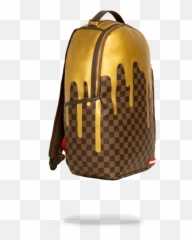 Gold Checkered Drips Backpack - Gucci Catena Hobo Small Emoji,Emoji Bookbags
