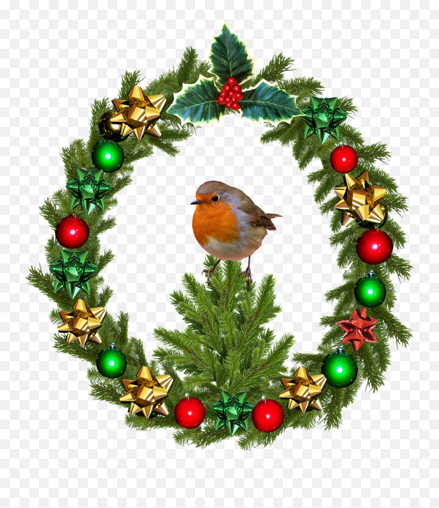 Christmas Wreath Robin Free Pictures Emoji,Christmas Wreath Emoji