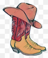 Cowboy Boots Sticker Challenge - Bota E Chapeu Desenho Emoji,Snake Boots Emoji