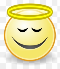 Face - Angel Smiley Face Emoji,Emoticons