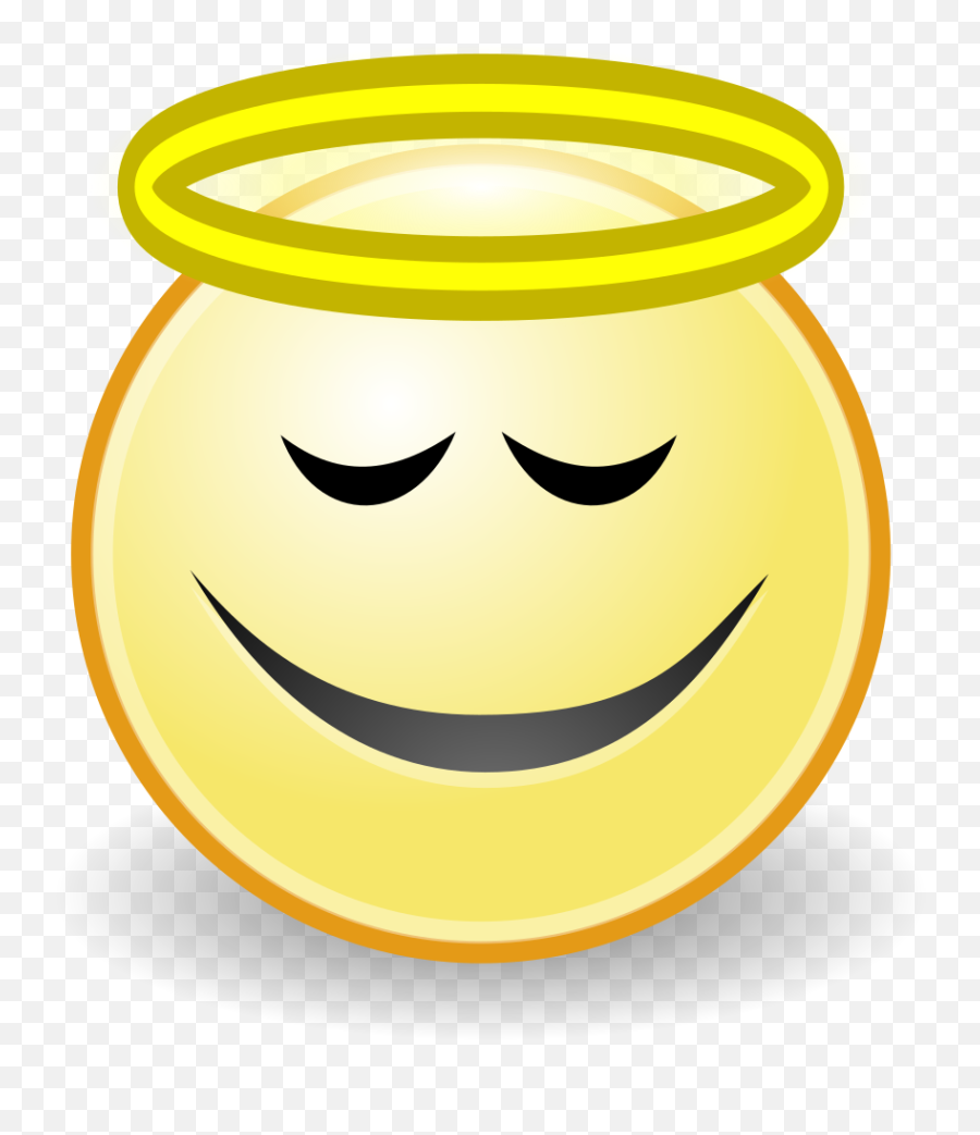 Face - Angel Smiley Face Emoji,Emoticons