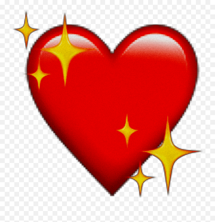 Emoji Heart Glitter Noise Red Redhe - Heart,Noise Emoji