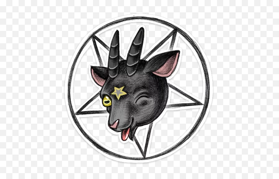 Telegram Sticker - Cartoon Emoji,Baphomet Emoji