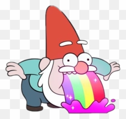 Gnomo Sticker Emoji,Barfing Rainbow Emoji