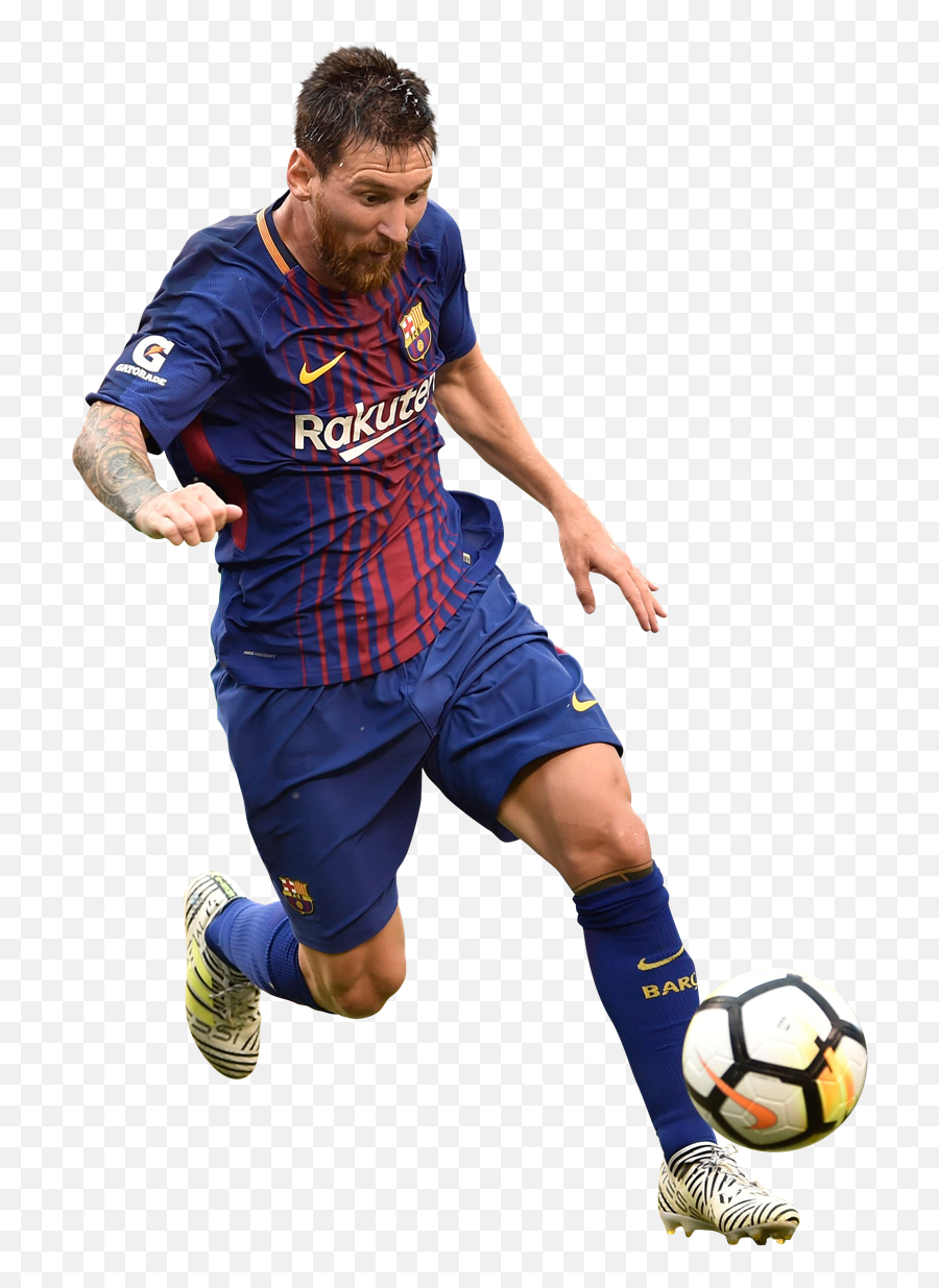 Lionel Messi Running With Ball Barcelone Png - Lionel Messi 2018 Png Emoji,Running Emoji Png