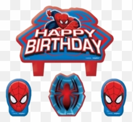 Spiderman Party Candles Pk4 - Happy Birthday Spiderman Png Emoji,Emoji Birthday Candles