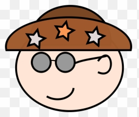 Man With Hat With Three Stars Vector Clipart Image - Desenhos Chapeu De Cangaceiros Emoji,Thinking Emoji