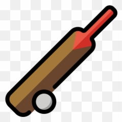 Cricket Bat And Ball - Clip Art Emoji,Cricket Emoji