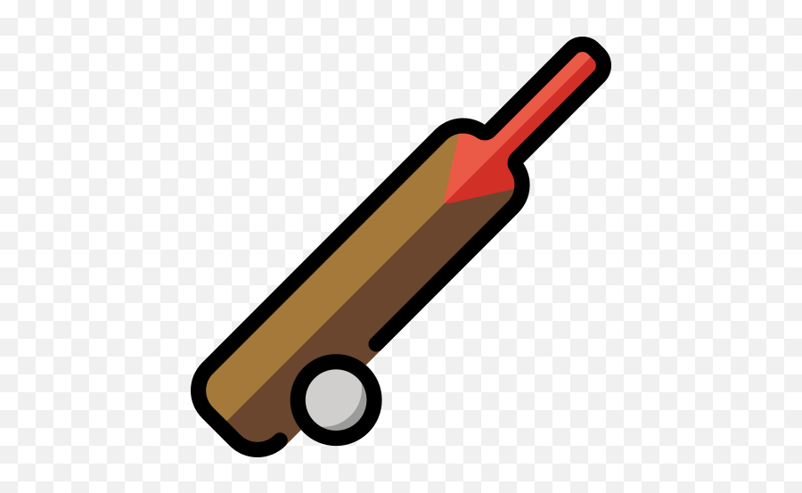 Cricket Bat And Ball - Clip Art Emoji,Cricket Emoji