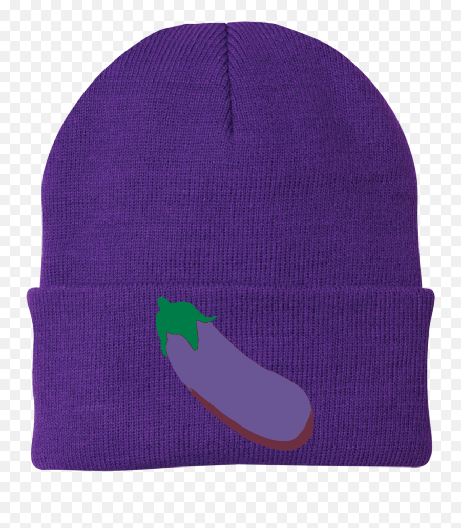 Eggplant Emoji One Size Fits Most Knit Cap - Beanie,Eggplant Emoji Png